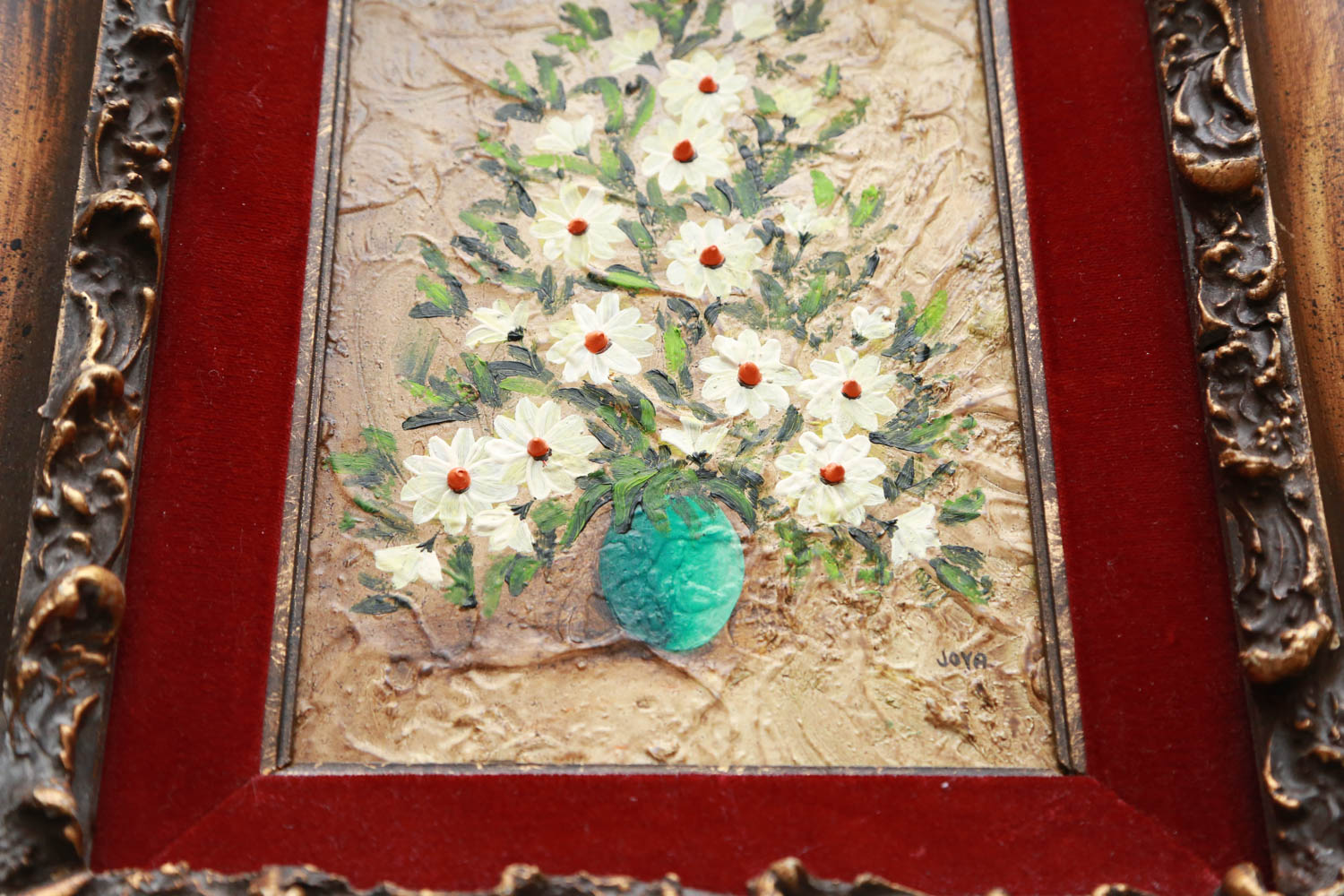 Antique Oil Painting Signed Joya EBTH